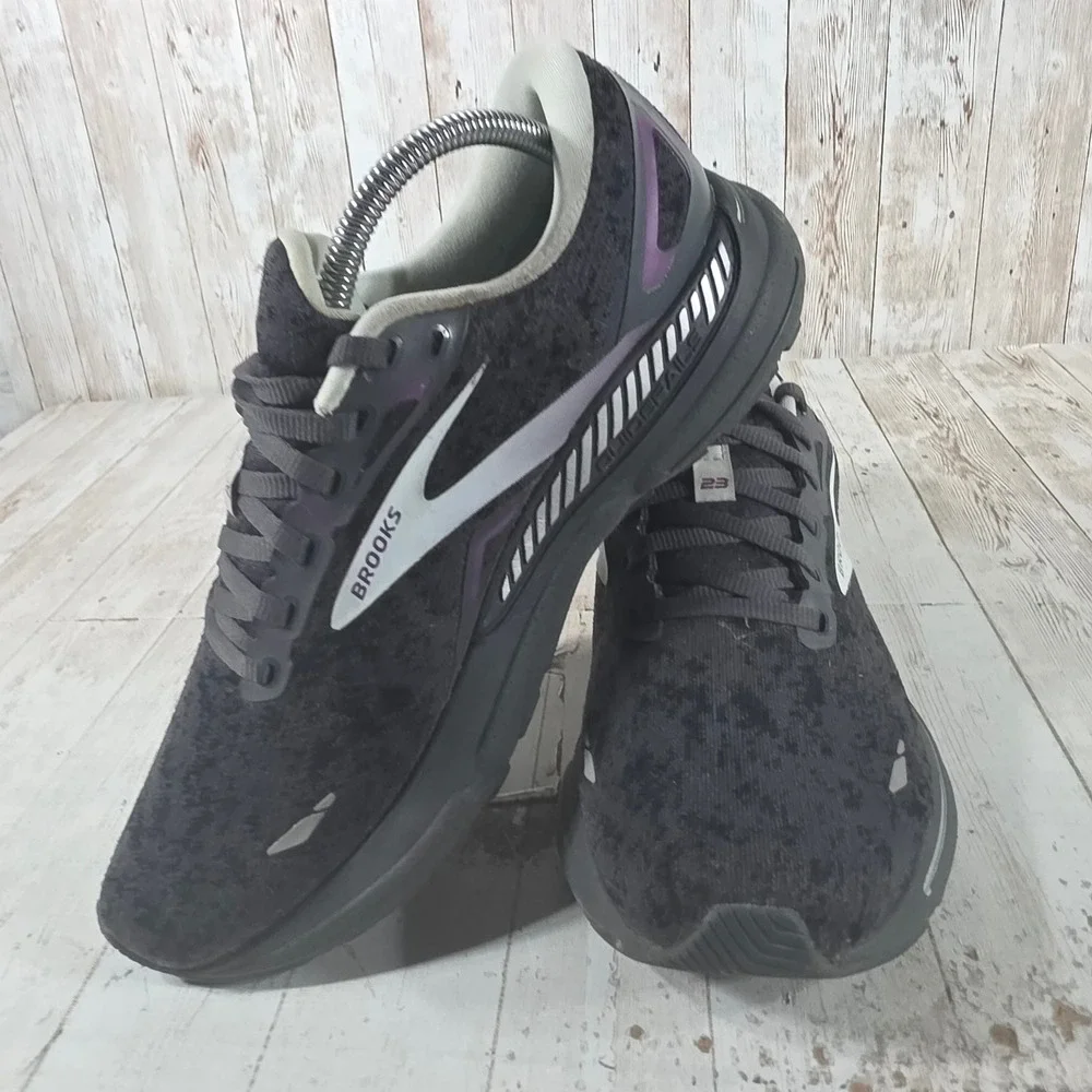 Brooks Adrenaline GTS 23 Womens Running Shoes Black Purple 1203811B072 Size 10 - Picture 3 of 8